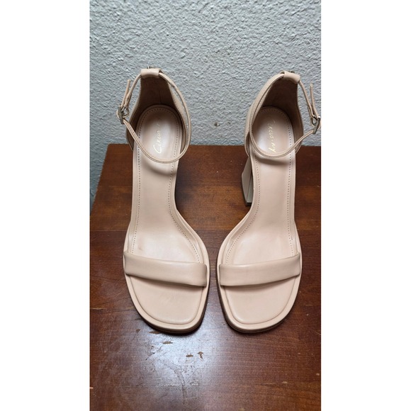 Circus by Sam Edelman Shoes - Circus by Sam Edelman Block Heel Sandals Women 10 Beige‎ Ankle Strap Flared Heel